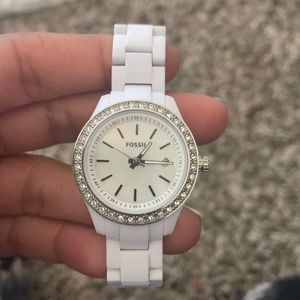 white small face watch